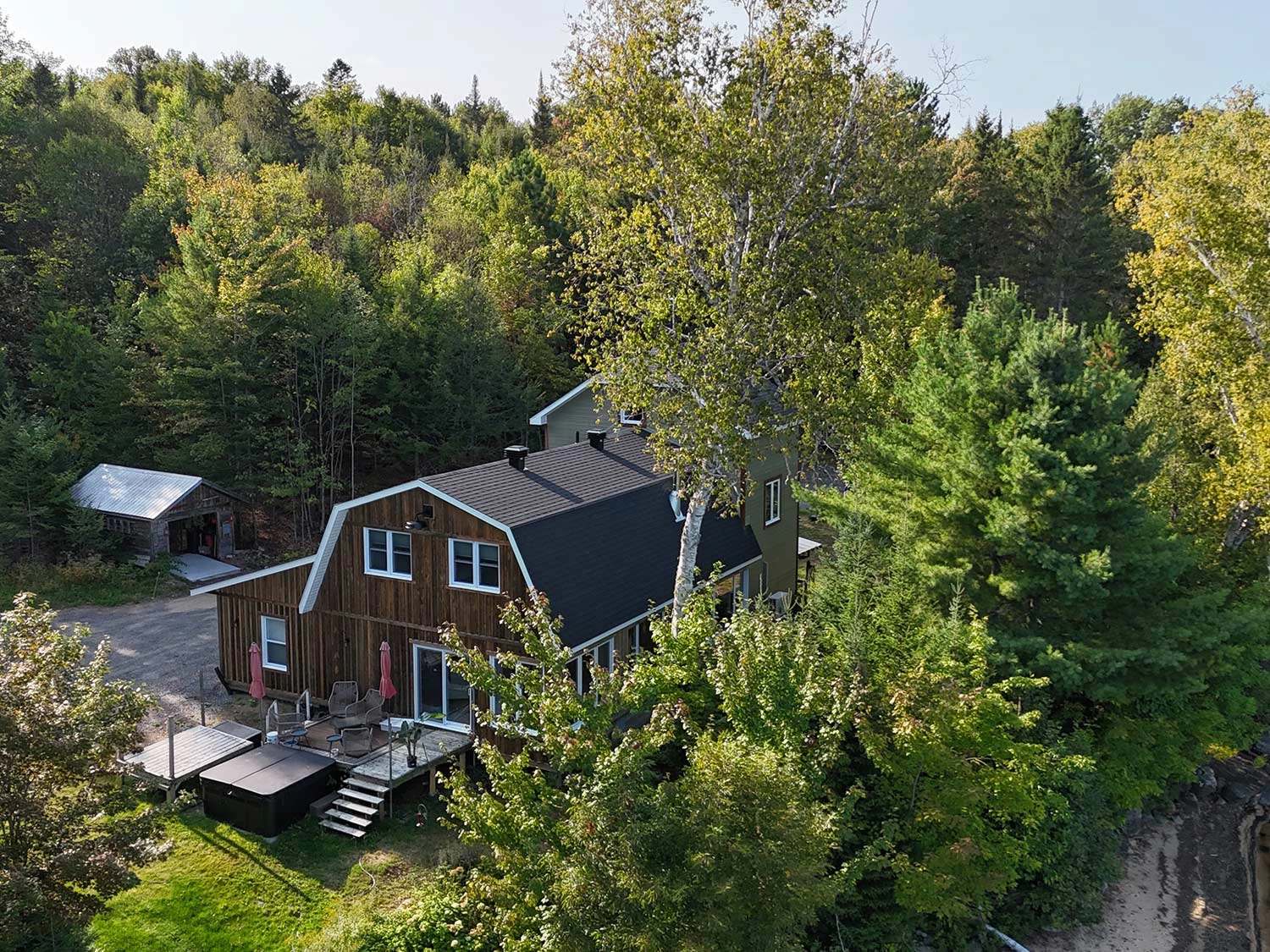Rénovation Maison Façade Arrière Nature Laurentides
