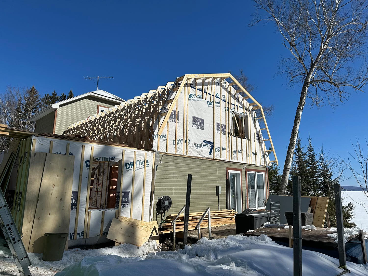 Agrandissement Charpente Toit Construction Maison Tour Du Lac