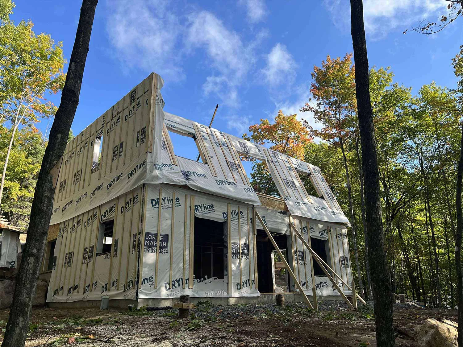 Construction Charpente Extérieure Façade Maison Laurentides