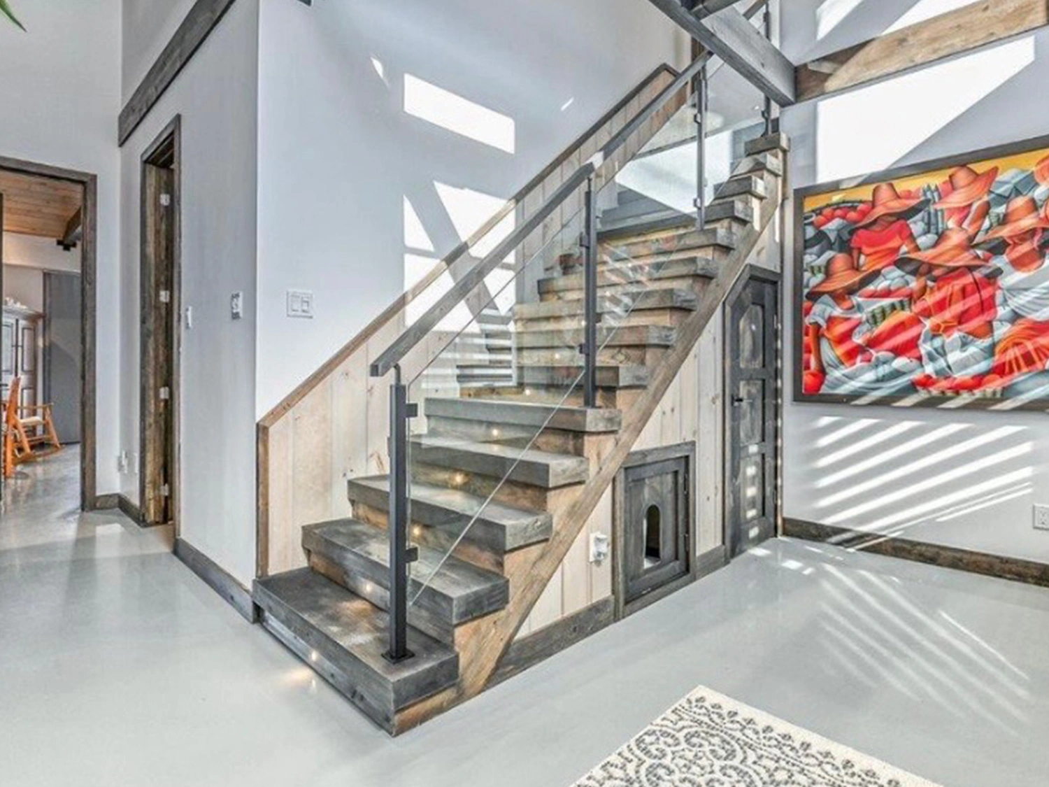 Construction Escalier Maison Neuve Garde Corps Verre