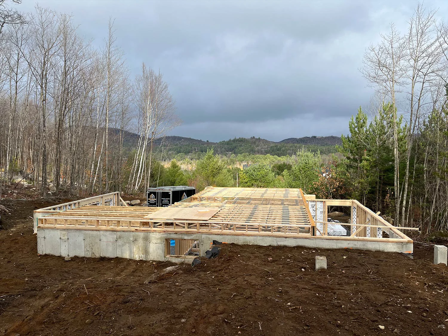 Construction Neuve Maison Charpente Rez De Chaussée