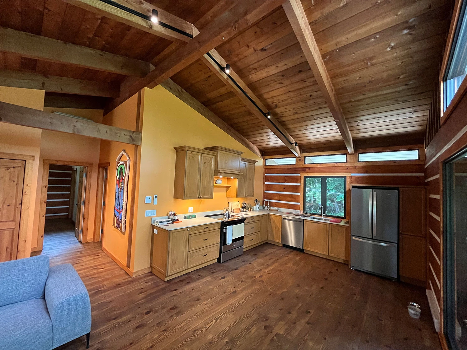 Rénovation Chalet Cuisine Moderne Laurentides Bellemare Construction