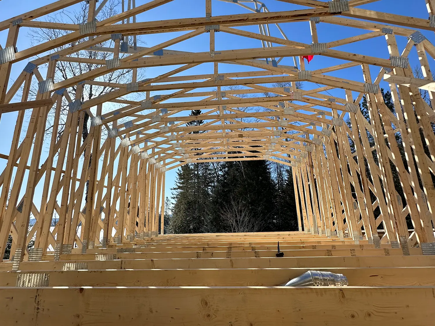 Structure charpente en bois construction résidentielle Laurentides